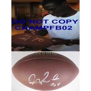 MORRIS CLAIBORNE,NEW YORK JETS,COWBOYS,LSU,SIGNED,AUTOGRAPHED,FOOTBALL,COA,PROOF